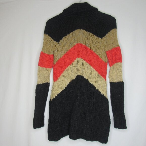 Free People Rocket High Black Stripe Boyfriend Cardigan Sweater Women's S Small - Picture 8 of 9